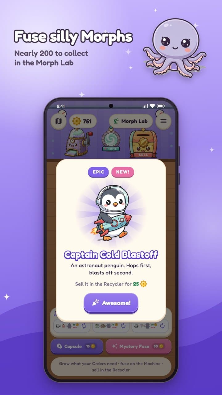 A new Morph from the Morph Lab: Captain Cold Blastoff, an astronaut penguin